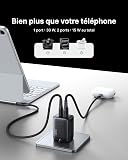 INIU 30 W USB C Charger Pack of 2, [USBC + USBA] Fast Charger with Cable, Gan PD 3.0 Multiple Power Supply, USB C Charger for iPhone 16 15 Pro Max, iPad, Galaxy S25 S24 S23 Ultra, Google ECC - 2