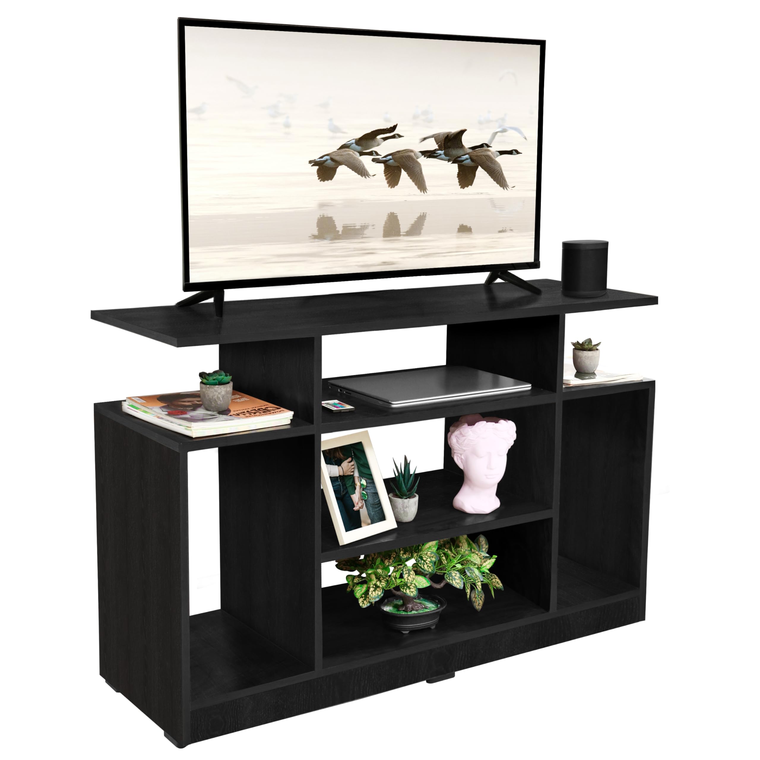 ABOUT SPACE Wooden TV Stand - TV Entertainment Unit and Multipurpose Shelf Storage for Set Top Box,Home Theatre,Books for Living Room - DIY Unit for 32-50 Inch TV,Book Storage Rack - Walnut Brown (B0B2LH5TC2) Amazon Price History, Amazon Price Tracker