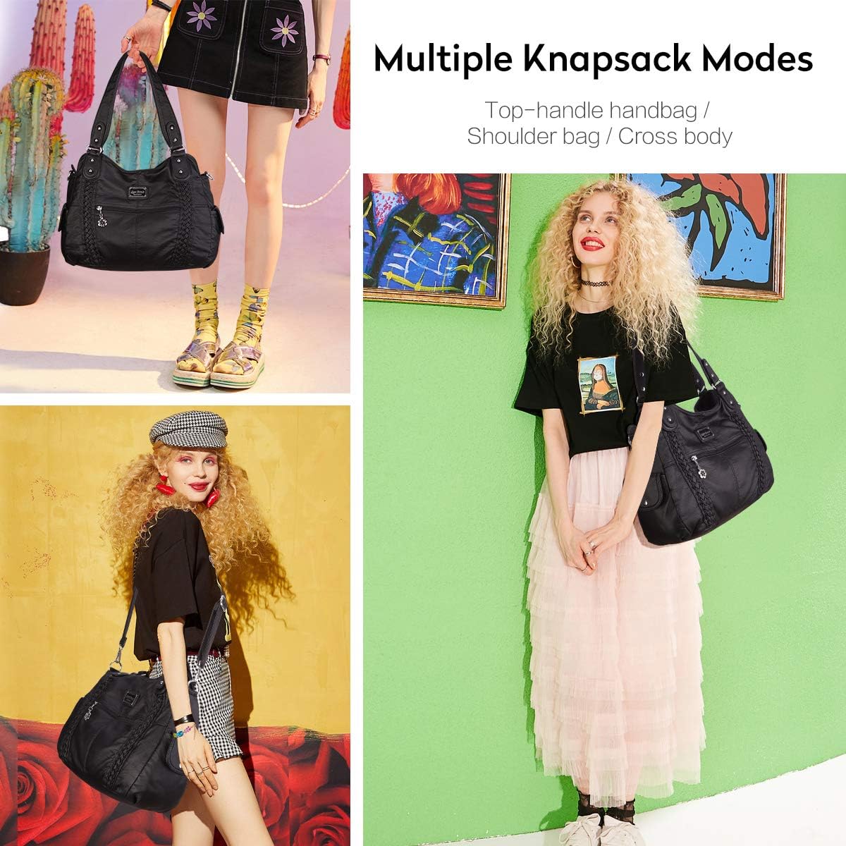 Angel Barcelo Purses for Women Soft PU Leather Shoulder Bag Crossbody Purse and Handbags - Image 2