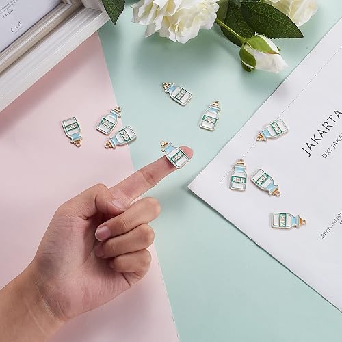 Miniatura 9 de LiQunSweet 45 unidades de 9 estilos esmaltados de vino tinto limón naranja jugo leche botella de soda, cerveza, leche, té, café, bebidas bebidas