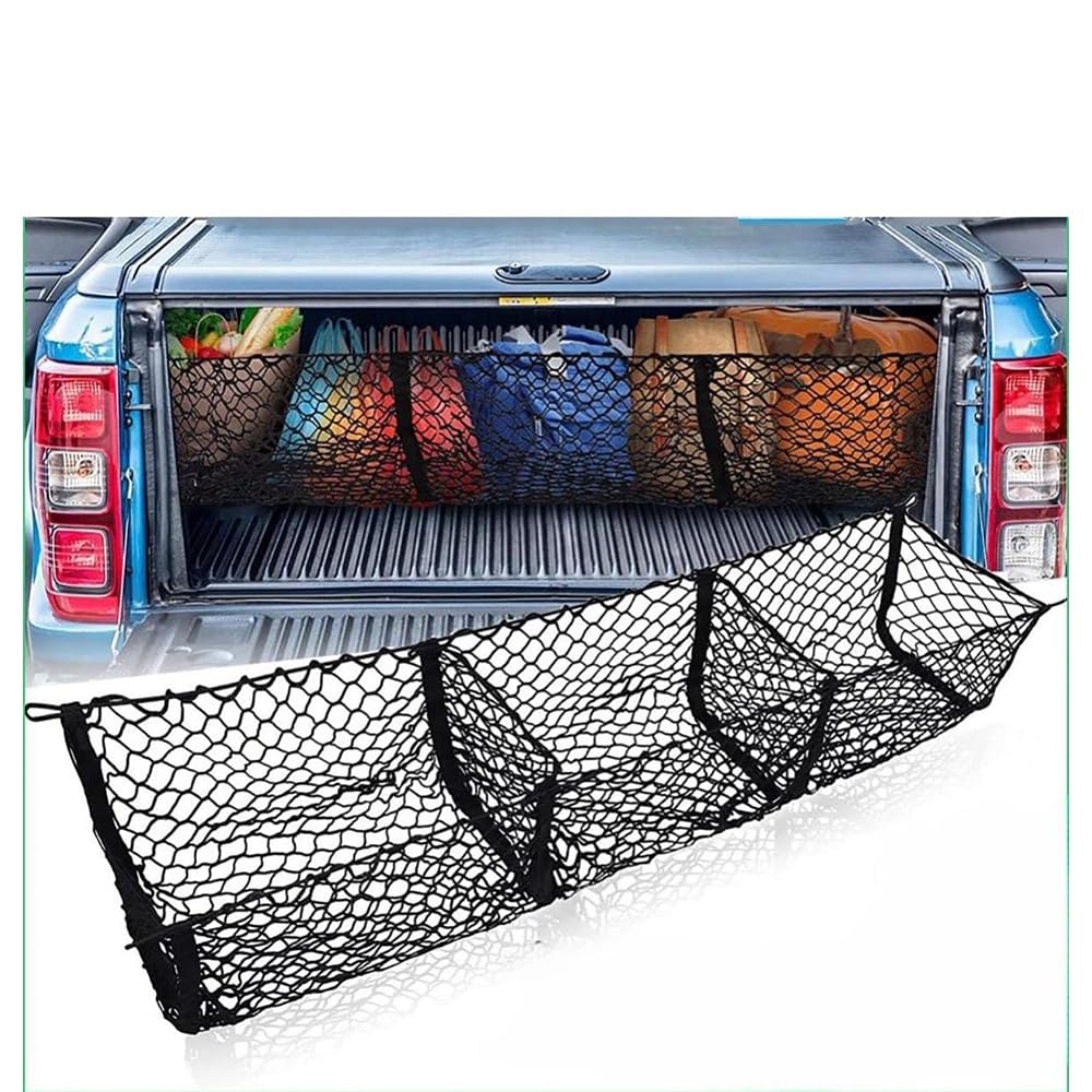 Red Maletero Coche, para Ford Ranger III Super/Double/Single Cab Pick-up 2013-2024 Red de Carga Altamente Elástica Organizador Maletero Redes Almacenaje Coche,B