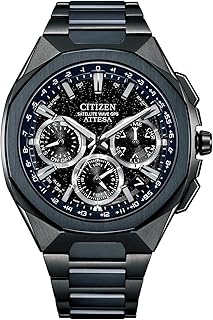 [CITIZEN] 腕時計 メンズ ATTESA CC4106-74E 電波時計 防水 限定 Blue Universe Collection 黒 青 ブラック ブルー 軽量 チタニウム サファイアガラス 光発電エコ・ドライブ アテッサ ビジネス アナログ ブランド クロノグラフ GPS衛星電波時計 電波ソーラー