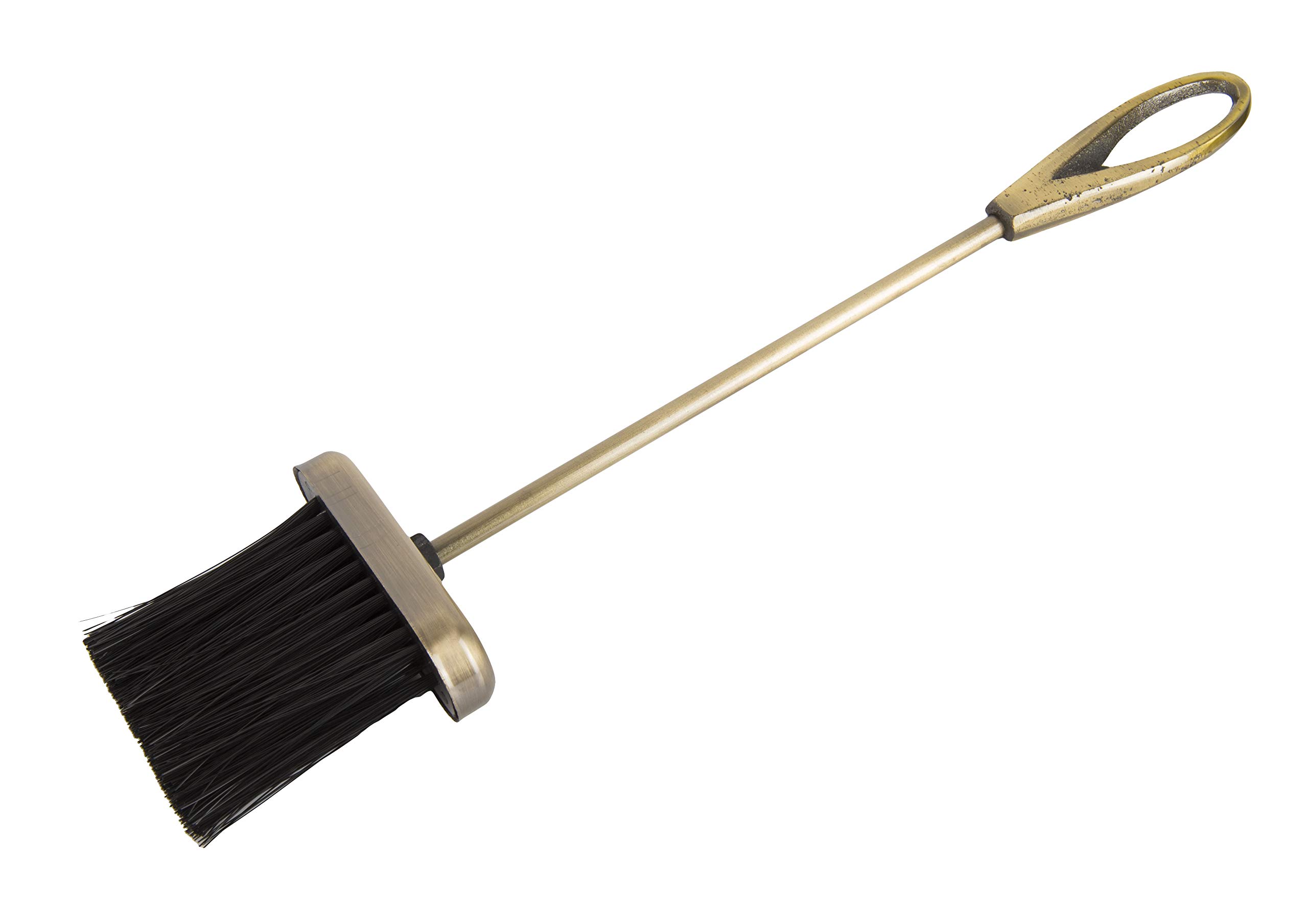 ADGO Ofengeschirr kamin Antique 21 x 19 cm, Höhe: 61 cm Kaminzubehör set Retro Kaminbesteck 5-teilig: Poker, Pinsel, Schaufel, Zange, Ständer, Farbe: Geschliffenes Gold
