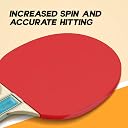 Konex Table Tennis Bat for Beginners & Intermediate Players (1pc) | Lightweight, Non Slip Handle with Advanced Rubber Paddle |Ideal for Balanced Spin & Control for Casual Games or Competitive Play gallery image