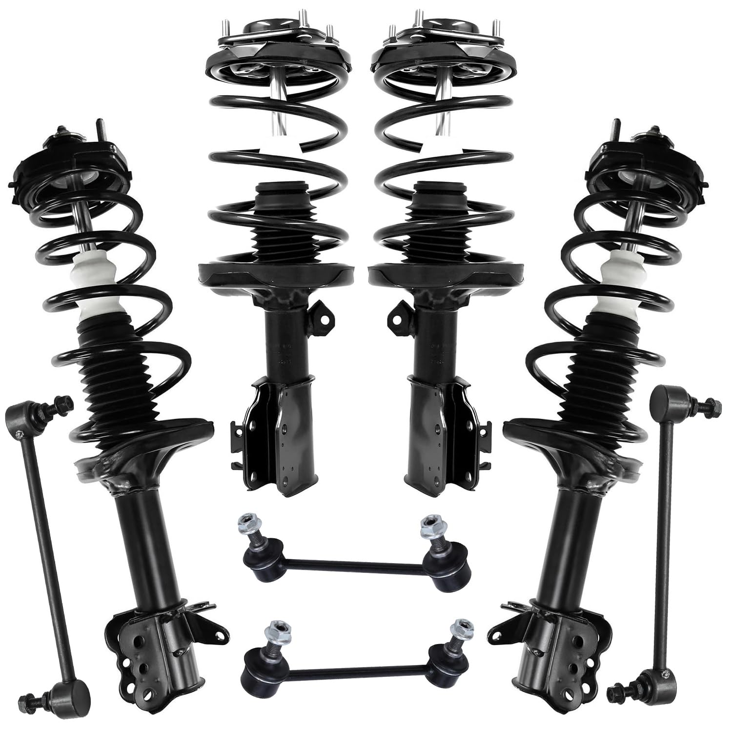 Detroit Axle - 8pc Front Rear Struts Kit for 2001 2002 2003 Mazda Protege