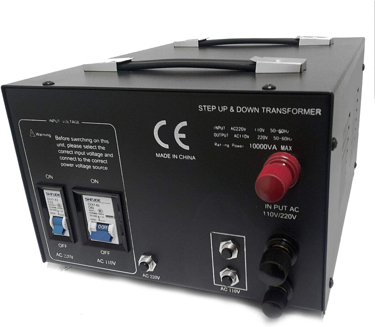 LiteFuze 10,000 Watt Heavy Duty Voltage Converter Transformer - Step Down 240/220/120/110 - Needs to be Hardwired by a Electricain - LT-10,000