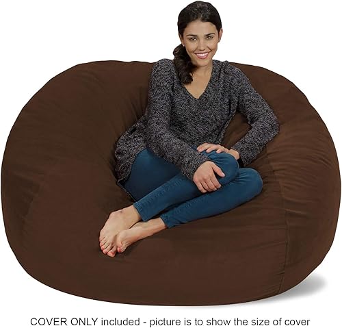 Miniatura 134 de Chill Sack Silla de puf, tumbona de 6 pies, microgamuza azul marino - solo funda Microsuede,Microsuede - Negro - Solo funda,Microsuede - Camel -