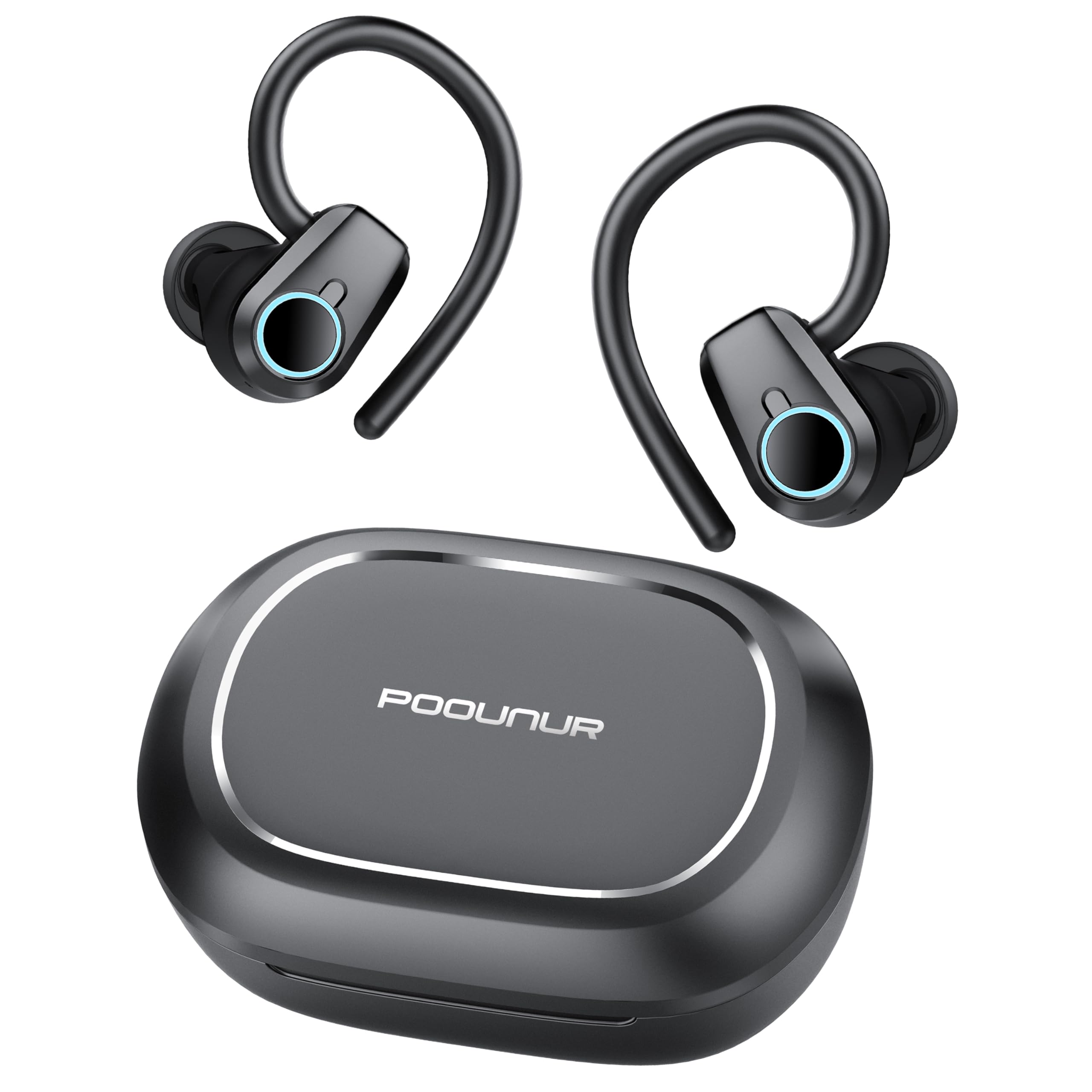 Auricolari Bluetooth 5.4 Sport con Cancellazione Rumore ENC 4 Mic, Display LED, 50 Ore, IP7 Impermeabili