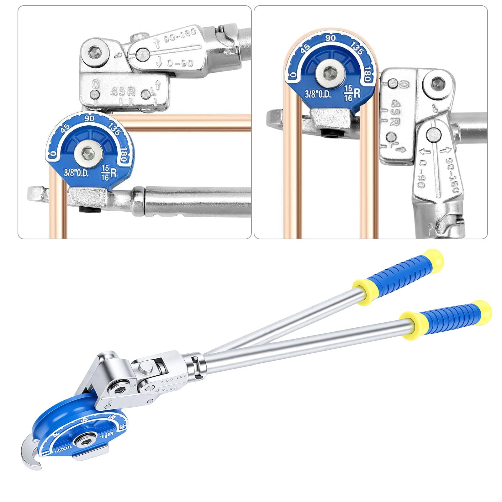 Zunate Piegatubi Manuale 1/2 Pollice OD 180 Gradi Utensile HVAC