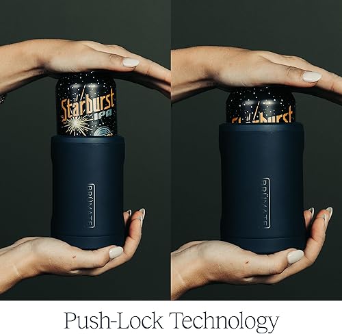 Miniatura 3 de BrüMate Hopsulator Duo - Enfriador de latas 2 en 1 aislado para latas de 12 onzas + vaso 100 % a prueba de fugas con tapa, puede aislarse para