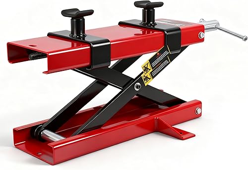 ZENY 1100 LB Elevador de motocicleta de cubierta ancha, elevación en tijera, gato para bicicletas todoterreno.