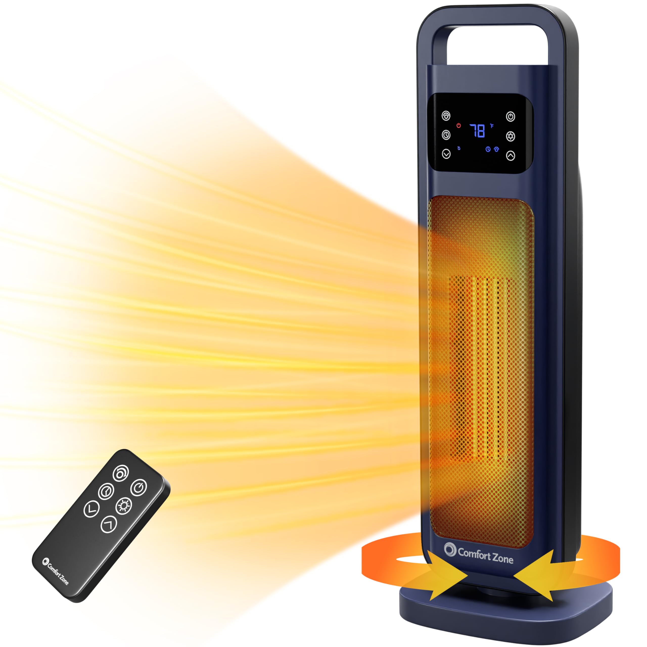 Amazon.com: Comfort Zone 26-Inch 1500W Tower Space Heater for