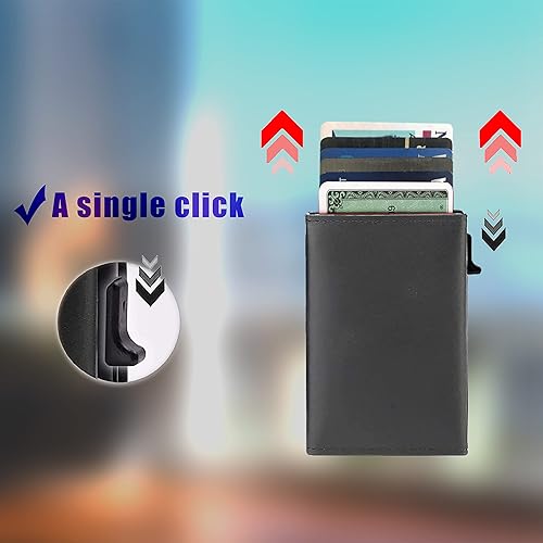 Miniatura 2 de Billetera delgada para hombre para AirTag, Negro -, Portatarjetas delgado para Airtag