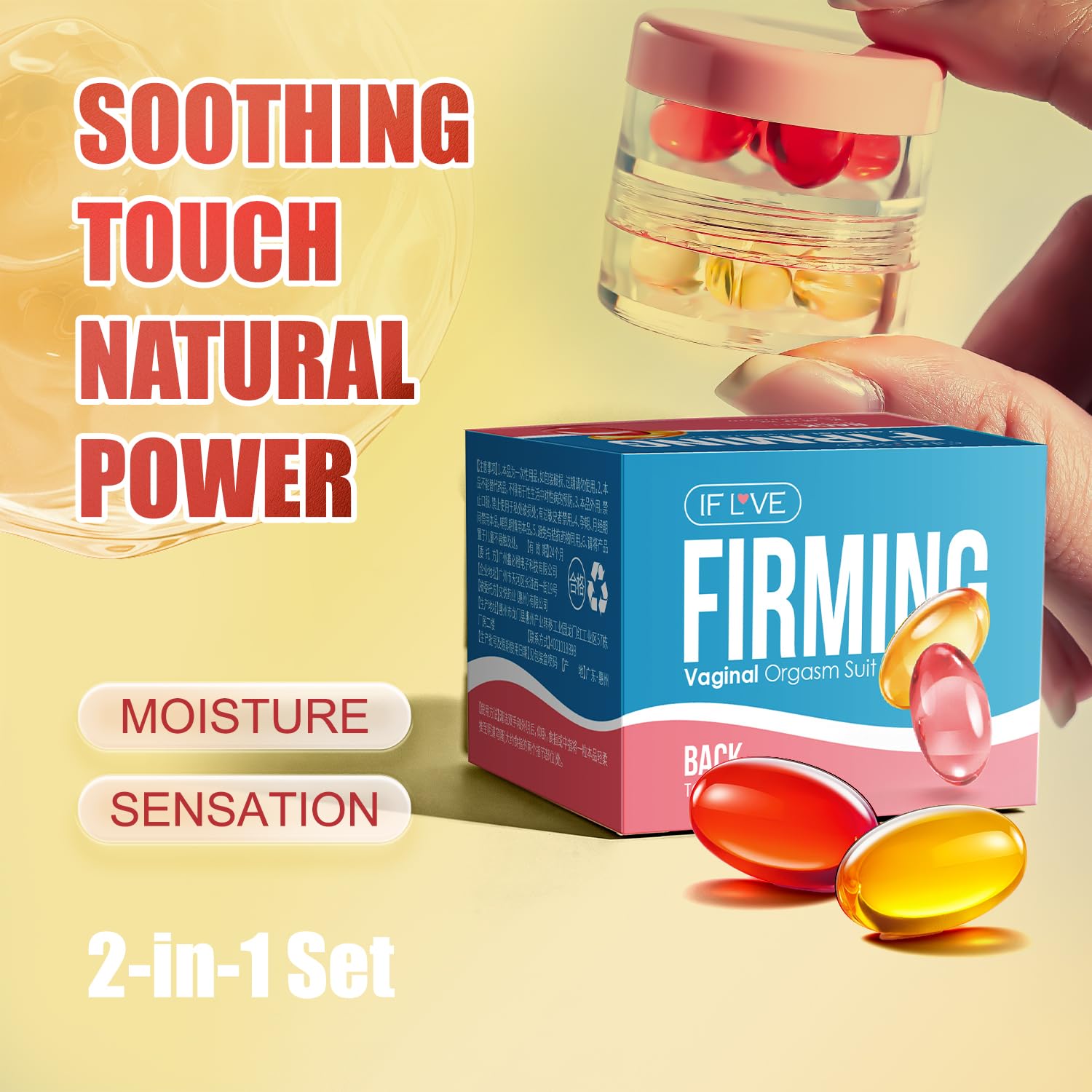 Vaginal Moisturizer & Intimate Enhancer for Women – 5 Tightening Beads + 5 Moisturizer Liquibeads, Dual-Action Care for Feminine Comfort & Sensation