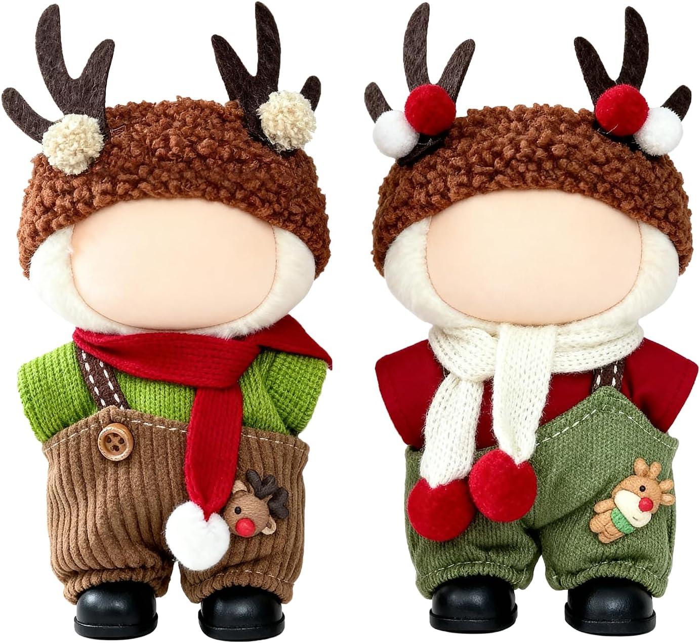 Doll Clothes for LABUBU 17cm Dolls,Hand Crocheted Clothes (3Pcs) with Premium Knit Hat, Rainbow Sweaters, and Pants Outfit Dress Up (Doll Not Included)