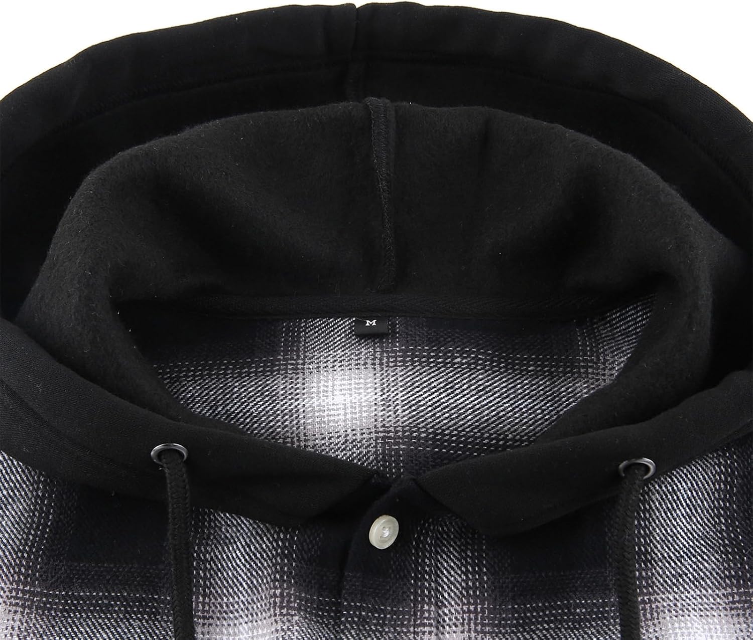 Ymosrh Men's Casual Button Down Long Sleeve Plaid Hoodie Shirt Jacket with Pockets Shacket, S-3XL