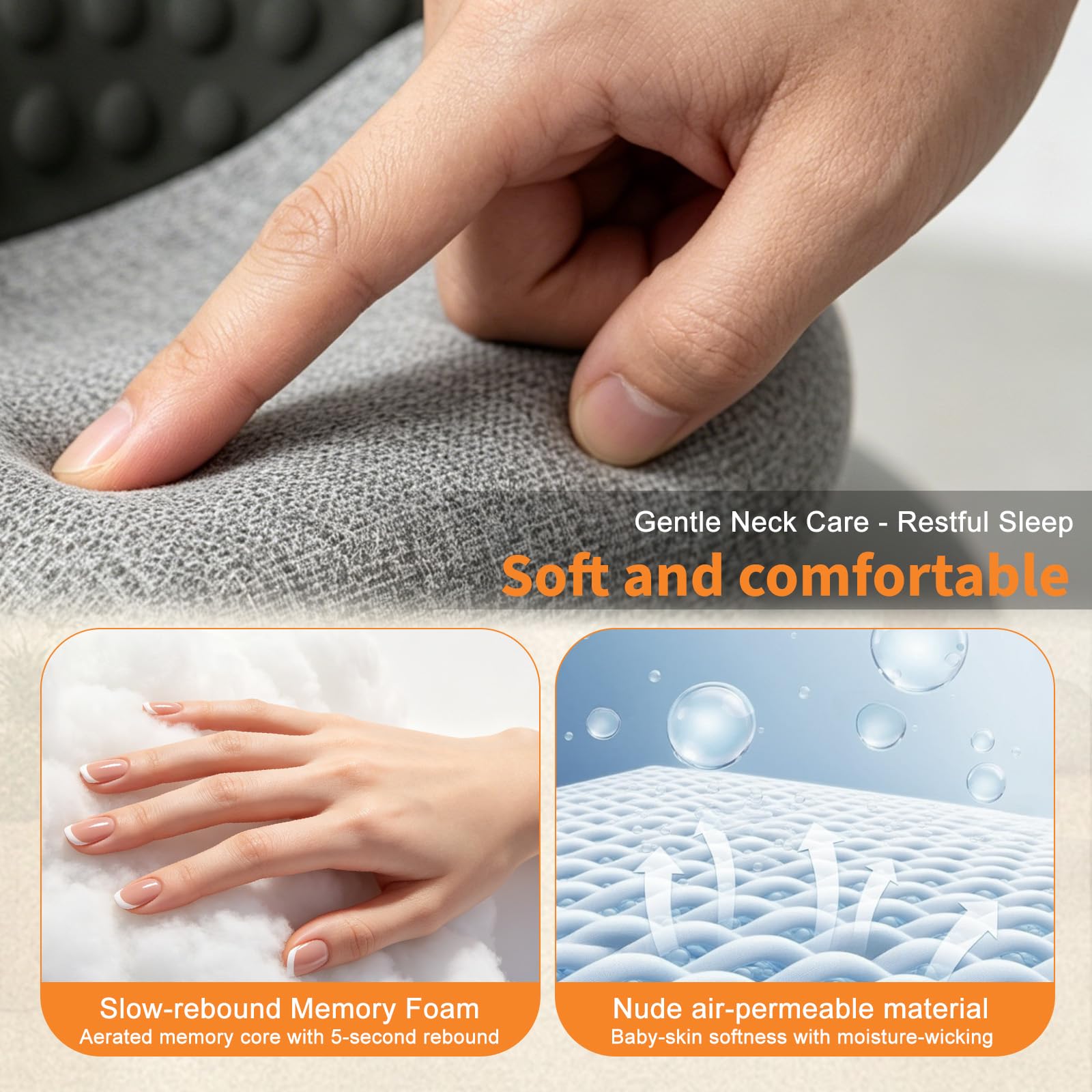 Masseur Cervical avec Chauffage, 3 en1 Masseur Dos et Cervicales avec Chauffage, Vibration et Traction, Masseur Cervical et Dos Électrique Pour Soulager Les Douleurs Des Tissus Profonds (Gris clair)