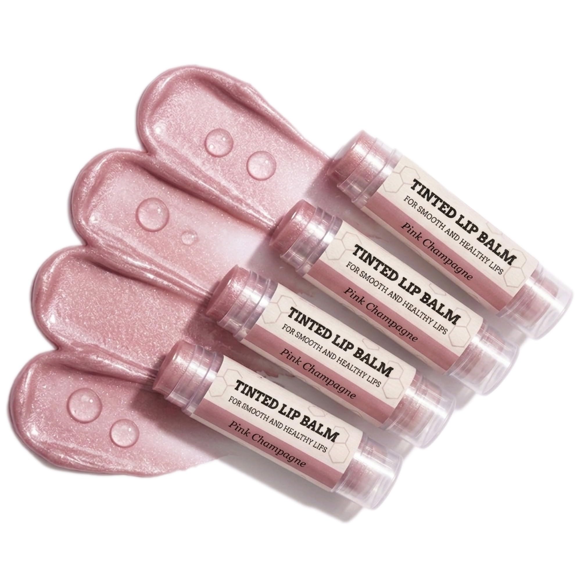 Earth's Daughter Tinted Lip Balm - Moisturizing Pink Champagne 4-Pack