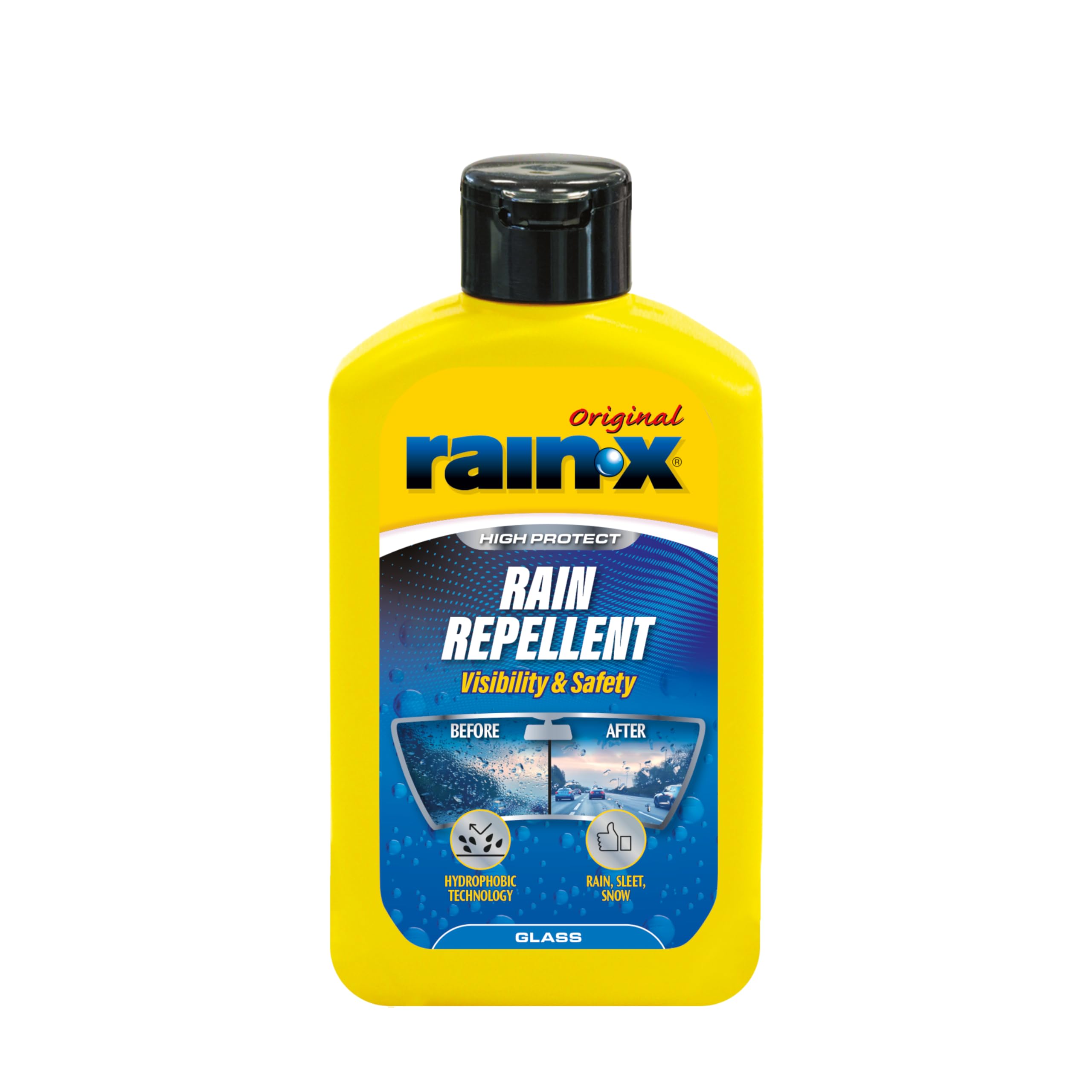 Rain-X Rain Repellent - Superior Visibility & Water Repellency - Safety in Rain, Sleet & Snow - Reduces Dirt & Ice Adhesion - Ideal for Windscreens & Side Windows - 200ml