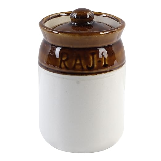 Kraftlik Handicrafts Ceramic Pickle Jars with Lid Barni Containers
