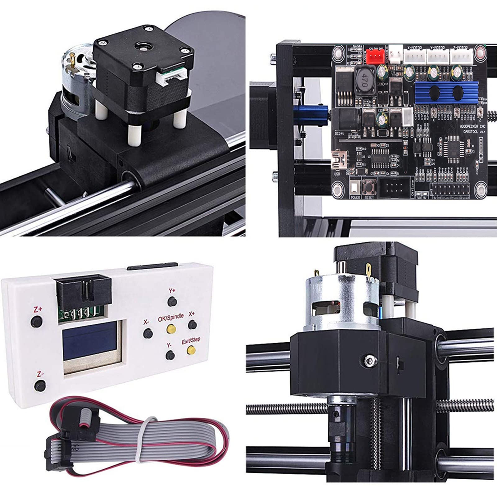 3-Achsen-CNC-Fräser-Kit mit GRBL Offline-Steuerung und Lasermodul für Holzschnitzerei, Gravieren und Fräsen in DIY Kunst und Handwerk