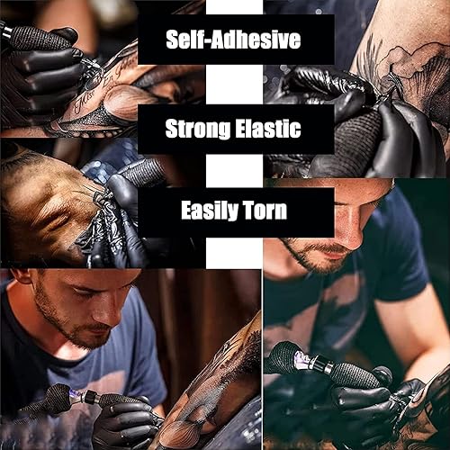 Miniatura 9 de SOTICA 125 bolsas de cordón con clip de tatuaje y 6 cintas de agarre de tatuaje fundas de cordón de clip de tatuaje azules con cubierta de agarre de