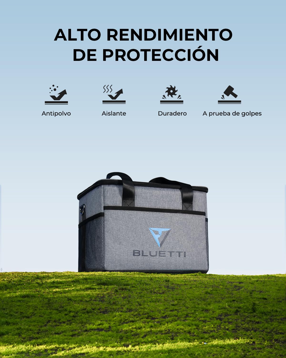 BLUETTI Bolsa de Transporte para estación de energía portátil EB3A EB70 EB55 AC50S, Color Gris