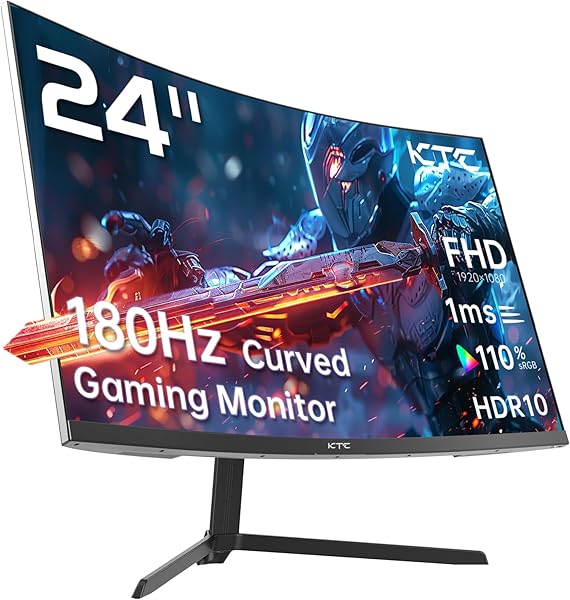 KTC Monitor Gaming Curvo 24 Pollici FHD 180Hz