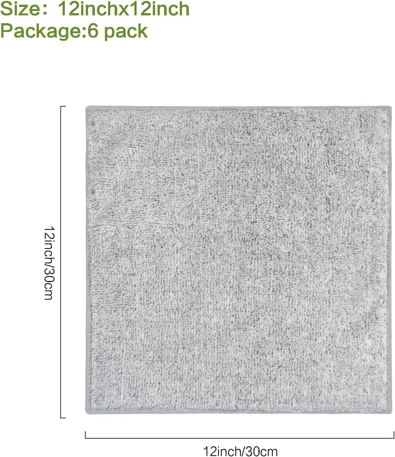 SINLAND Microfiber Face Cloths Highly Absorbent Washcloths Soft Feel Fingertip Towels Multi-Purpose Wash Cloths for Bathroom, Gym, Hotel, Spa and Kitchen, 12Inch x 12Inch