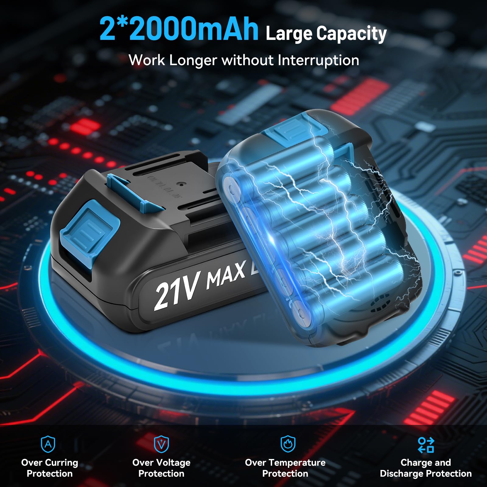 Yofuly Piastrellatrice per Piastrelle da 21V, Vibratori per Piastrelle a Batteria Piastrelle per Pavimenti da Parete Posa di Utensili Vibranti con Ventosa (2 × Batterie)