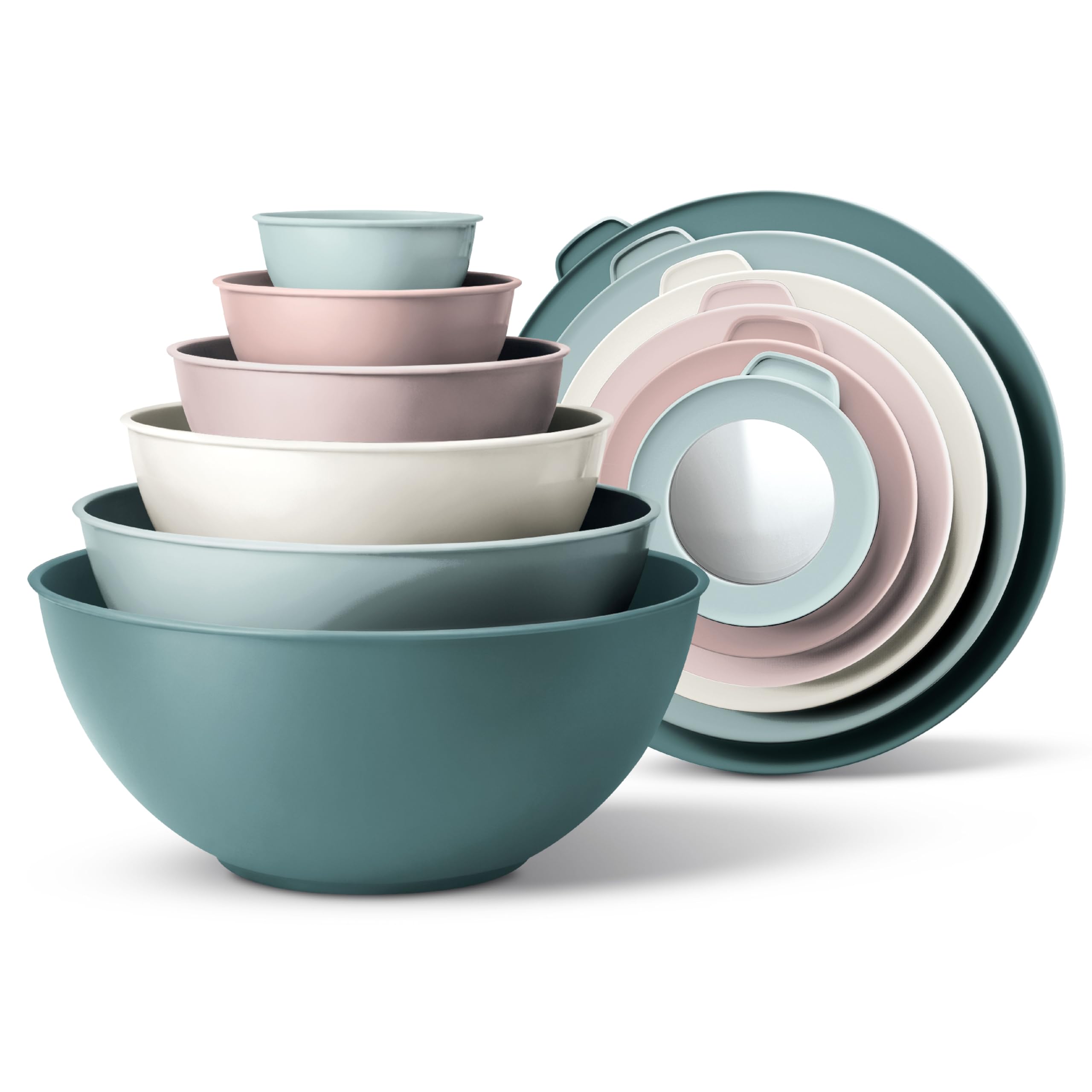 Amazon.com: COOK WITH COLOR Mixing Bowls with TPR Lids - 12 Piece