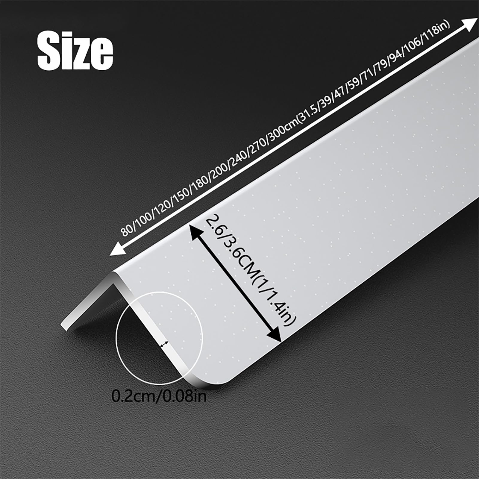 L-förmige Eckenschutzleisten, Eckenschutz aus Aluminiumlegierung for Wände, mehrfarbig, mehrere Größen, selbstklebend | Black,150x3.6cm/59x1.4in