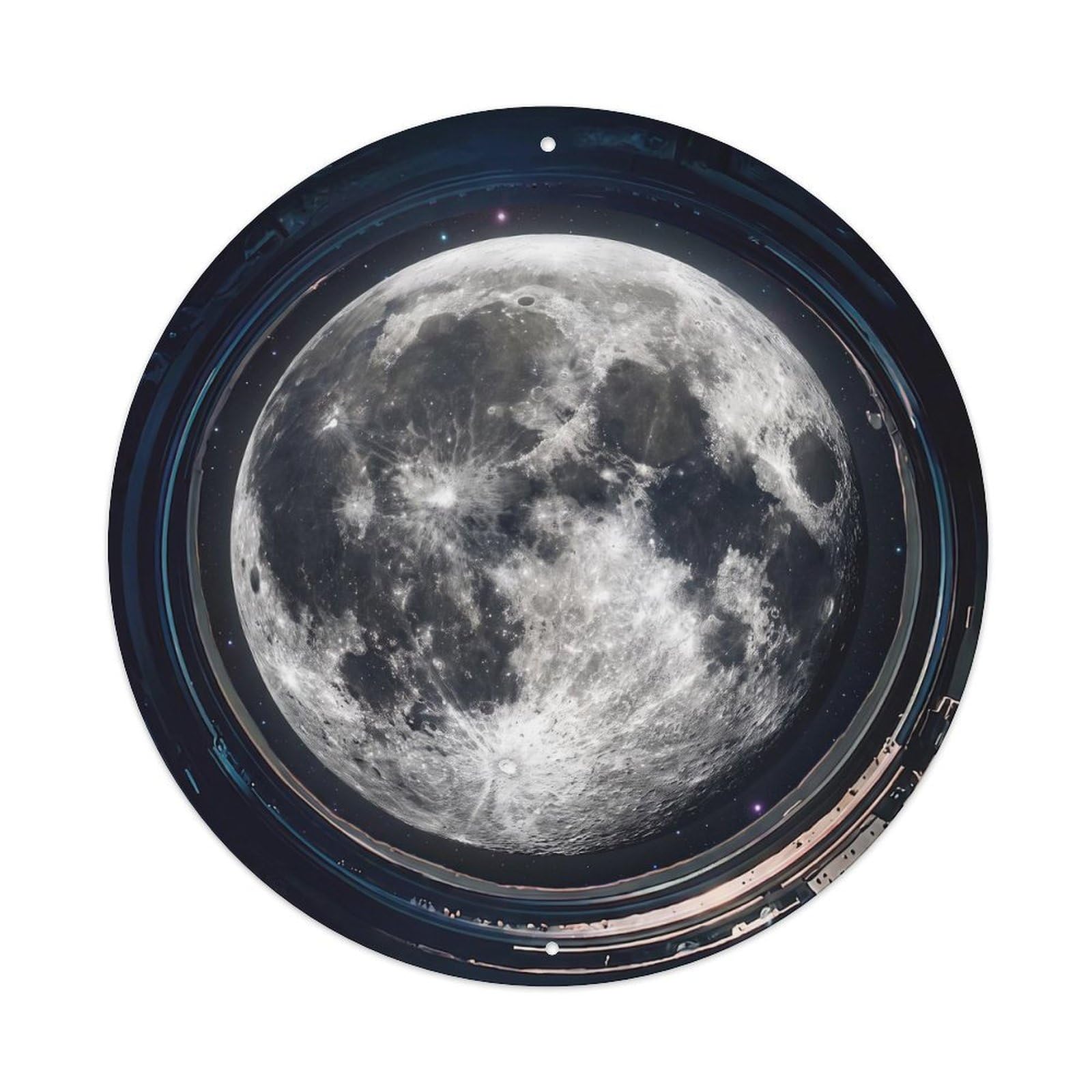 Full Moon Surface View Metal Tin Sign