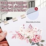 2 Pcs Portable Binder Clip Stapler, Reusable Push Clip Stapler Includes 100 Reusable Clips, Compact Handheld Stapling Tool for Desktop Document Office School Home