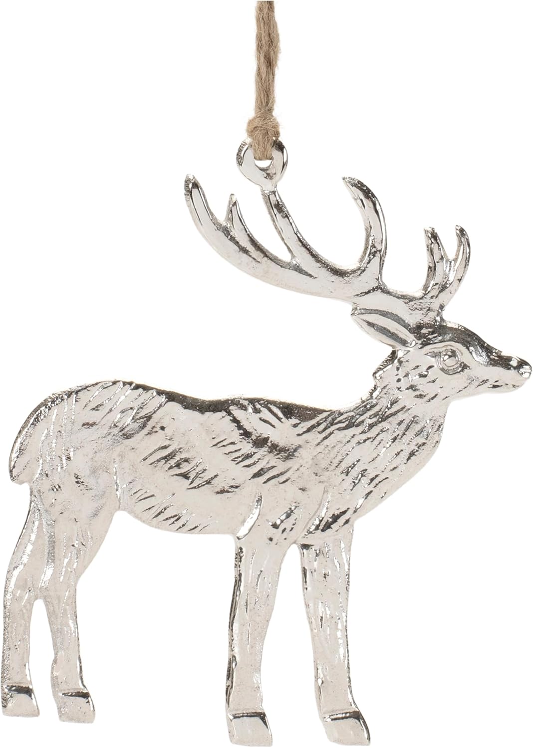 Deer Ornament (Set of 12) 4" H Aluminum