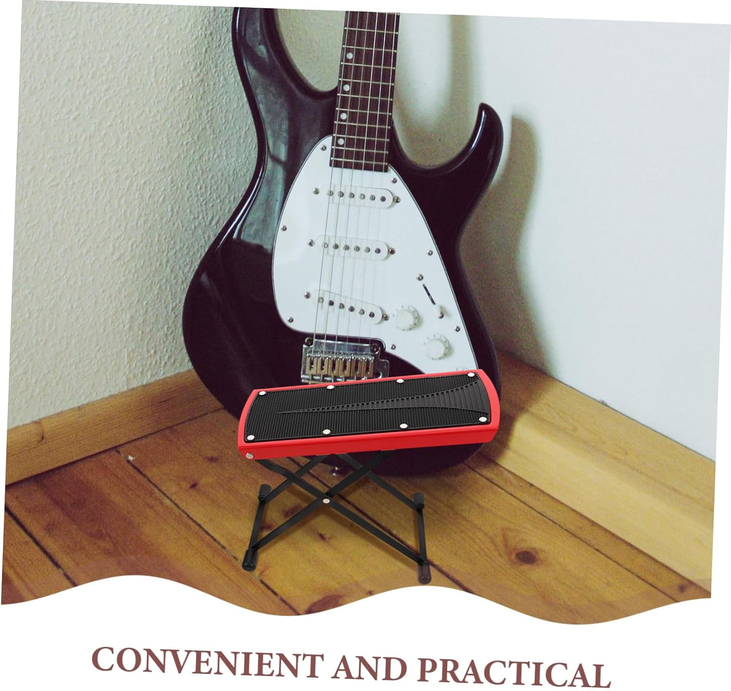Adjustable Foldable Guitar Footrest Stool for Acoustic Practice Support