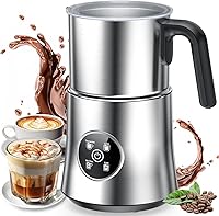 PSIIDAN 4-in-1 Milk Frother Steamer: Hot & Cold Foam, One-Touch Latte Cappuccino Maker, 900ml Dishwasher Safe