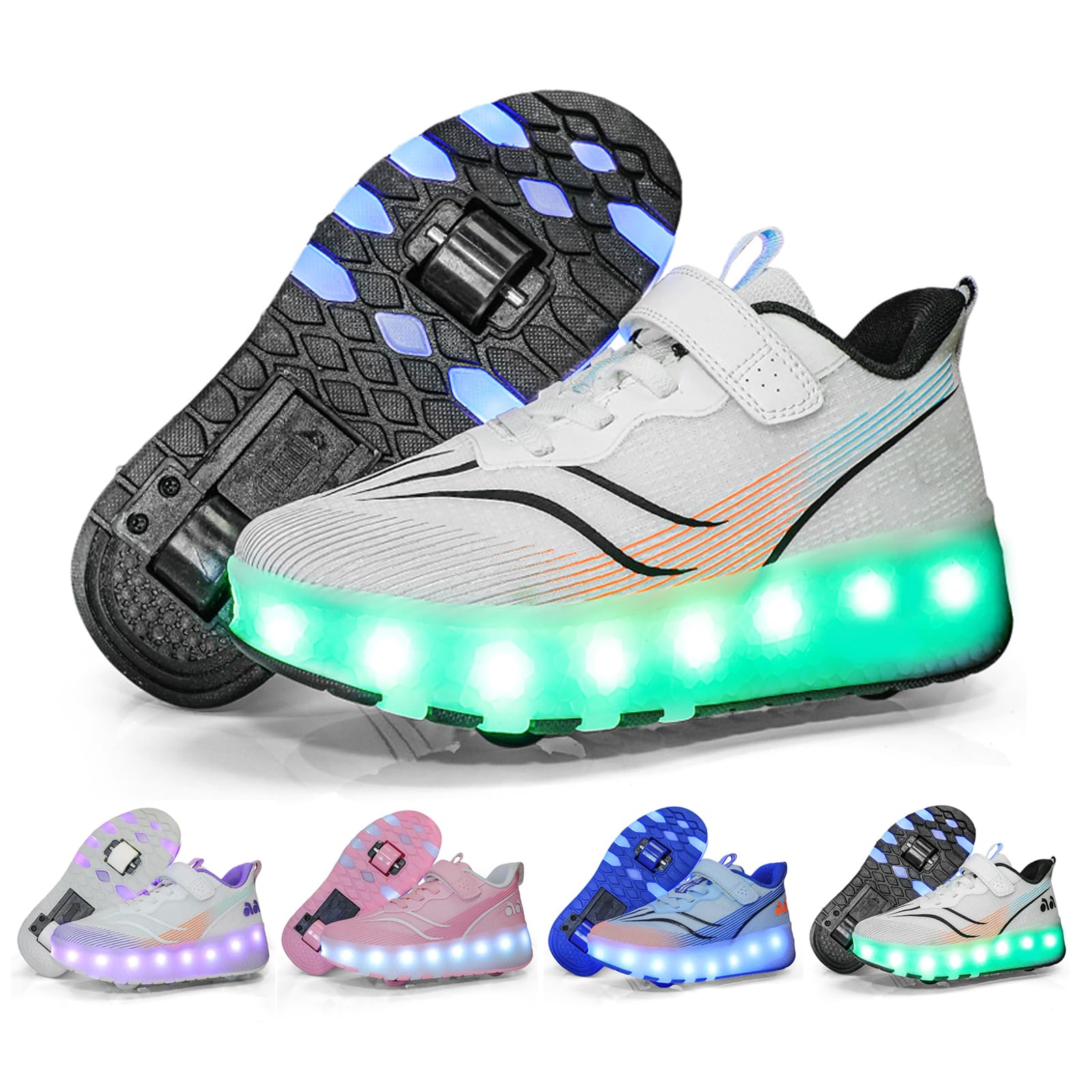 Chaussures LED enfant à roulettes multisports outdoor taille 30