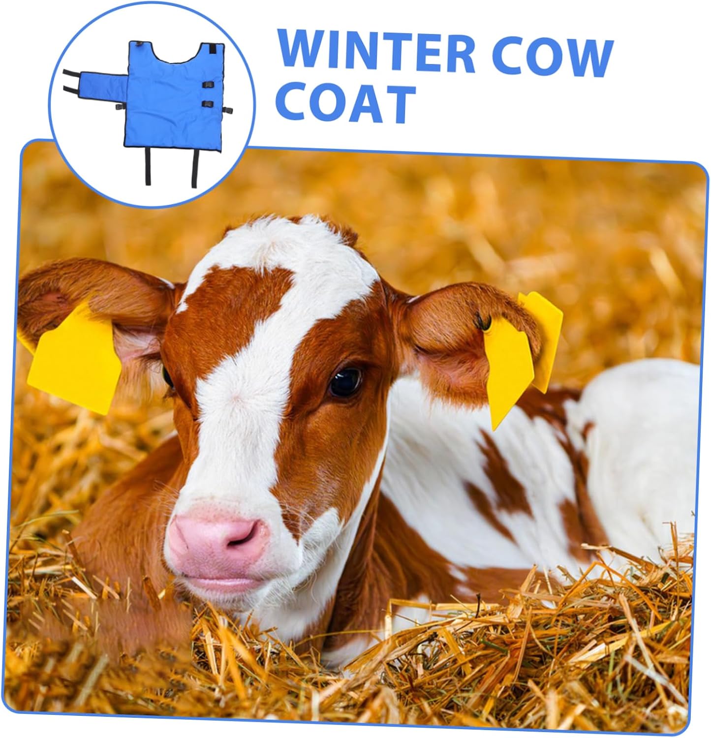 POPETPOP Calf Coat Livestock Protector Oxford Closer Vest Cold Weather Cow Blanket