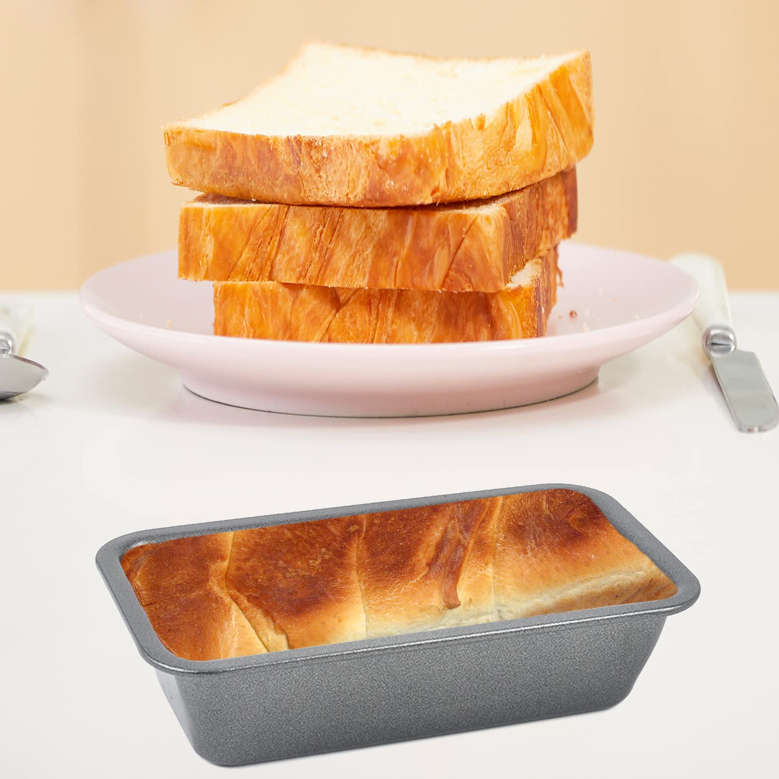 Lot De 4 Moules à Cake En Silicone – Forme Rectangulaire 19x9,5x5,5 Cm – Pour Pain, Gâteaux, Four Et Friteuse Sans Huile