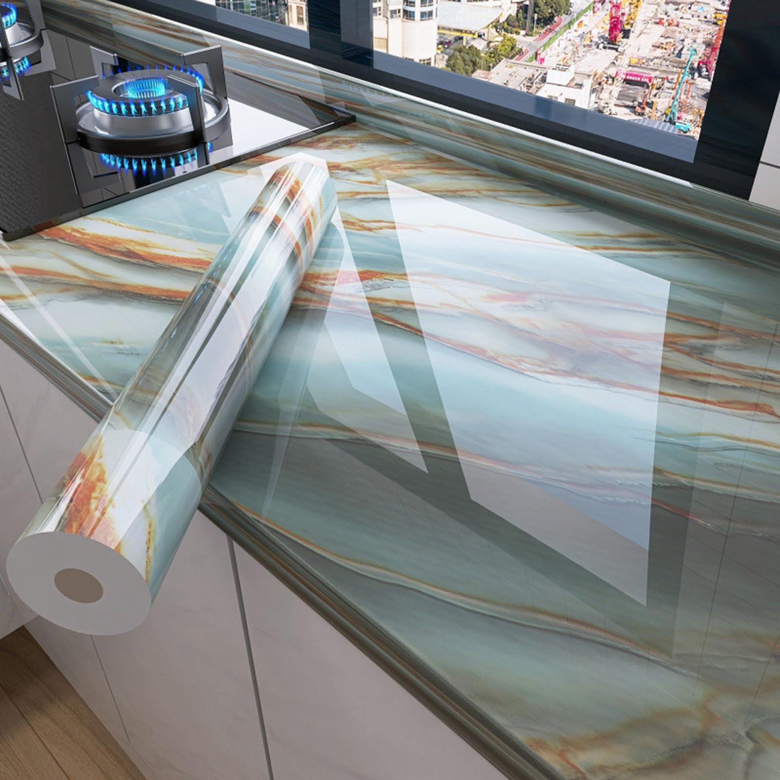 Foelanne Style D Back Self Adhesive Wallpaper, Marble Self Adhesive Wallpaper And Contact Paper For Kitchen Counter 60Cm X 3-30M(,60Cm*5M)