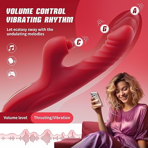 Miniatura 8 de Vibrador con empuje y consolador para mujeres Toendi, juguete de rosa para el punto G, estimulador del clítoris, juguetes sexuales, consoladores