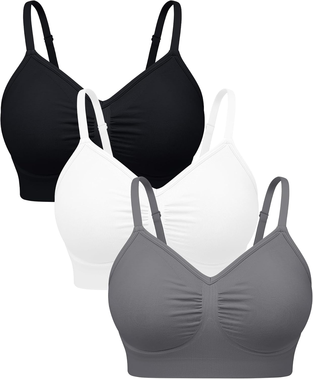 WANAYOU Bras for Women Bralettes for Women with Support Wireless Bra Comfortable No Underwire Push Up Padded Everyday Bra
