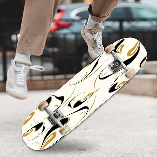 Miniatura 4 de Patrón geométrico para patinetas coloridas a cuadros pastel a cuadros morados para principiantes de 31 x 8 pulgadas, tablas cóncavas de arce de