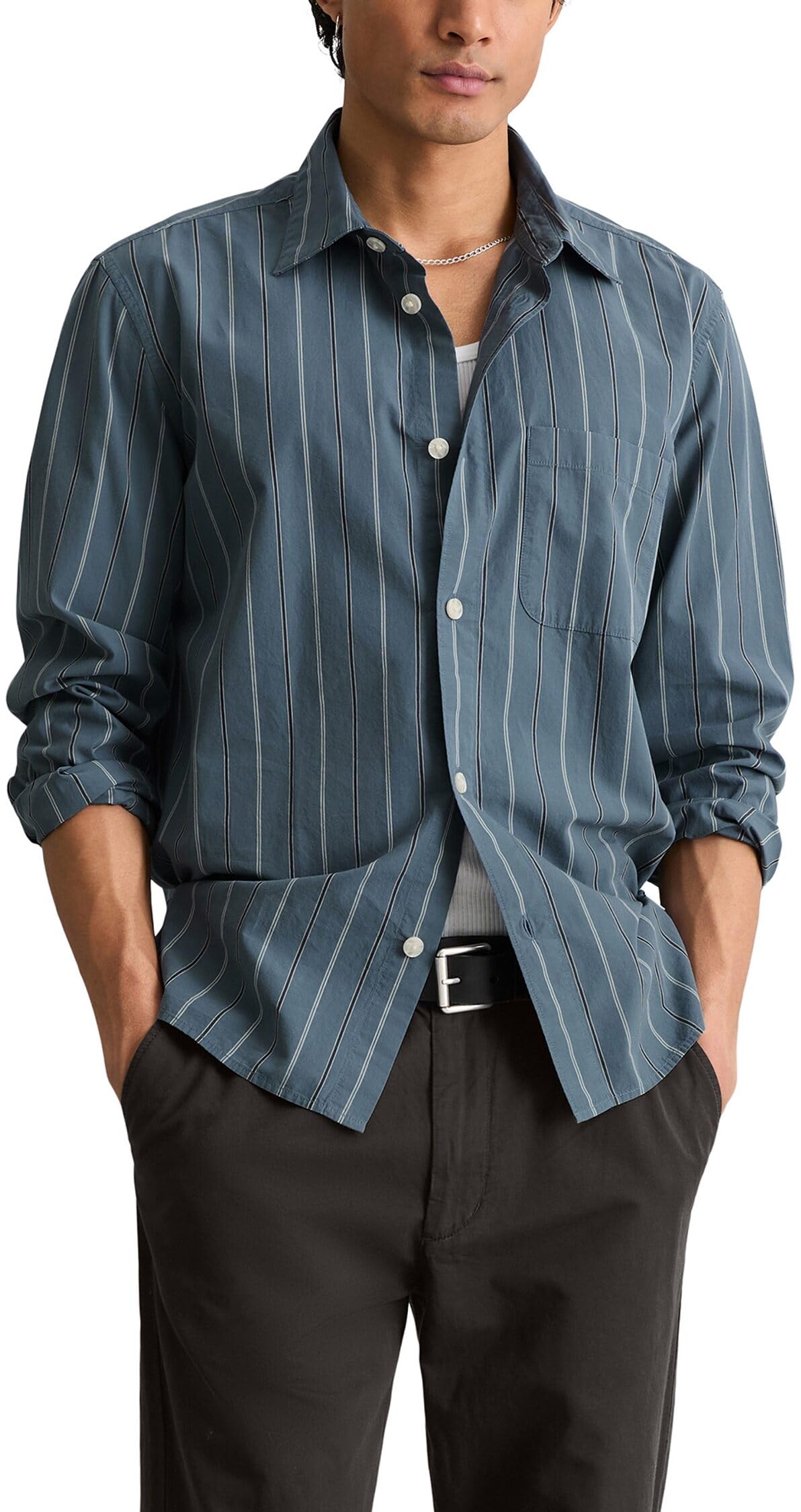 Marc OߴPolo Denim Herren Hemd aus Bio-Baumwolle Regular Fit