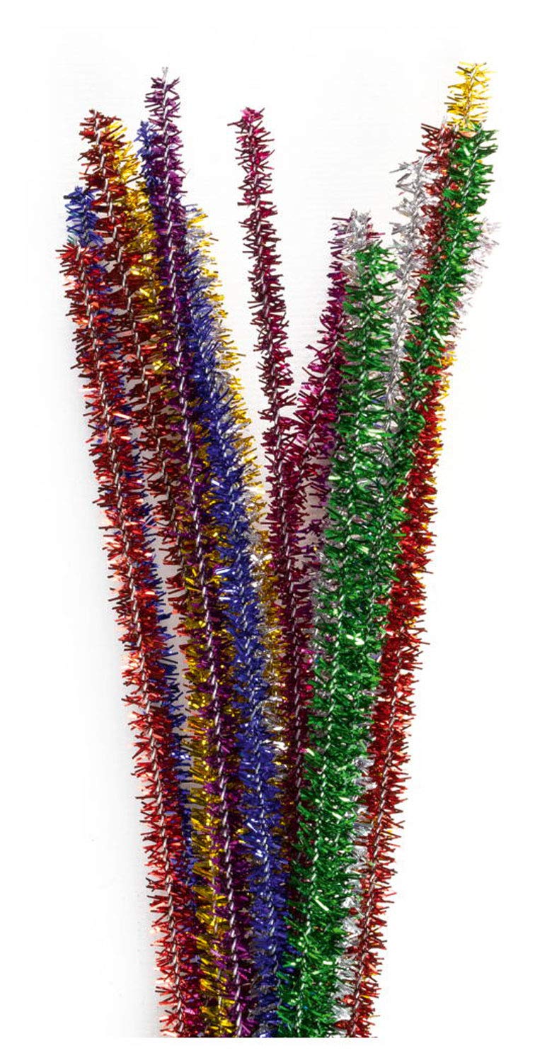 Stylex 46742 Chenille Wire with Glitter Pipe Cleaners 10 Pieces with a Length of 50 cm Assorted in 10 Colours Suitable for Versatile Crafts - Image 2