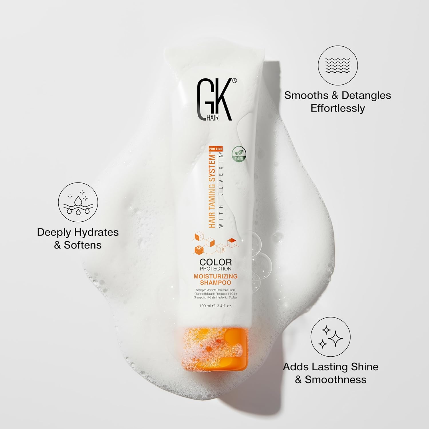 GK HAIR Travel Size Shampoo &Conditioner set-Curly Hair Shampoo & Conditioner For Color Protection-Made with Aloe vera,Parki Butter-Free of Parabens Phthalates & Sulfate Free (3.4 Fl Oz) - Image 2