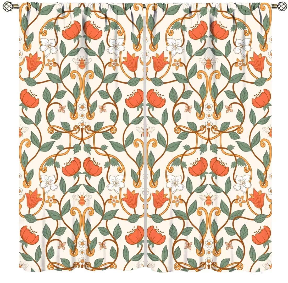 Amazon|ヴィンテージフラワーカーテン、ミッドセンチュリーフローラル Amazon|ヴィンテージフラワーカーテン、ミッドセンチュリーフローラル
