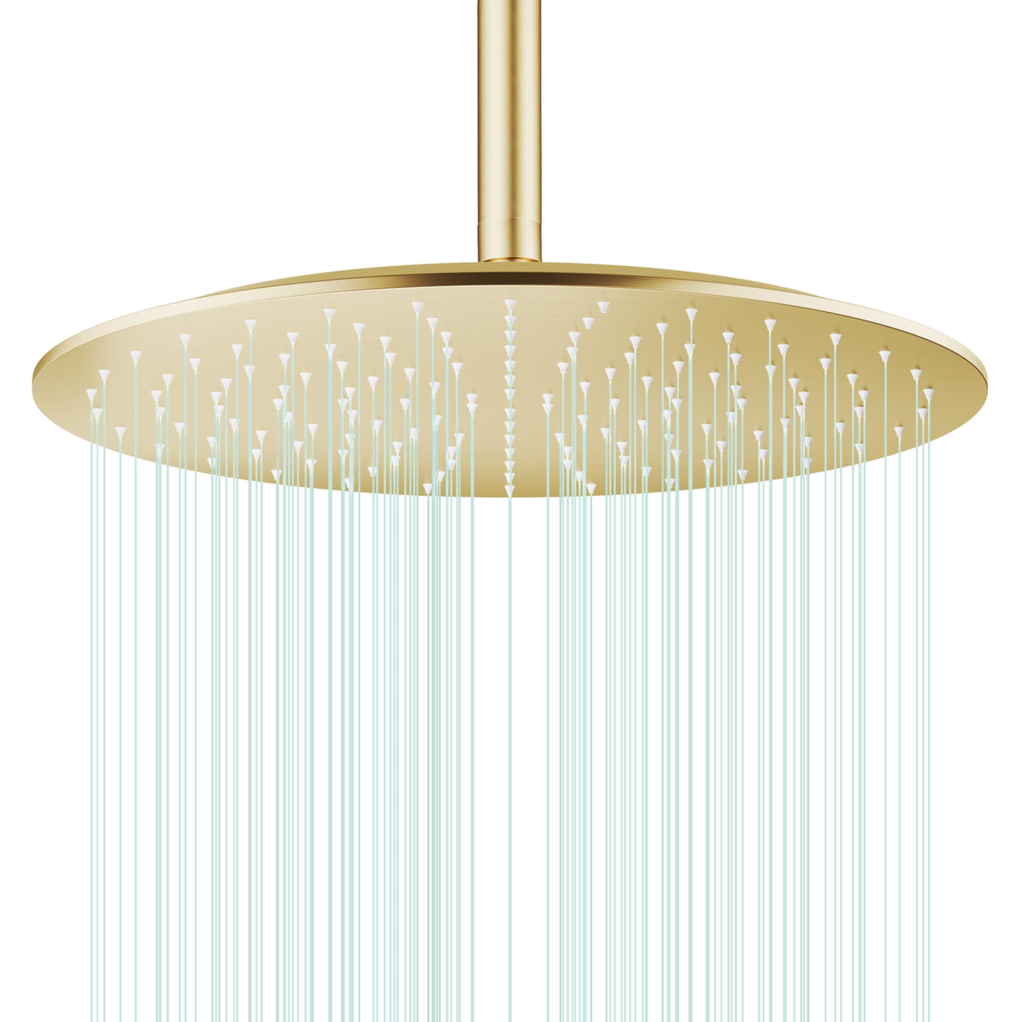 Pommeau De Douche Effet Pluie AULLEND 20cm Noir - Haute Pression Même Bas Débit, Acier Inoxydable Ultra-fin, Facile à Nettoyer