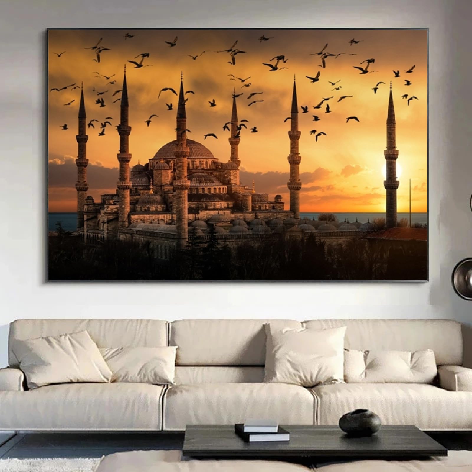 Islamische Poster Set - 3x Moschee Leinwandbilder 30x40cm Ungerahmt